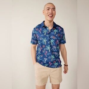 New Chubbies The Neon Light Performance Polo size Medium